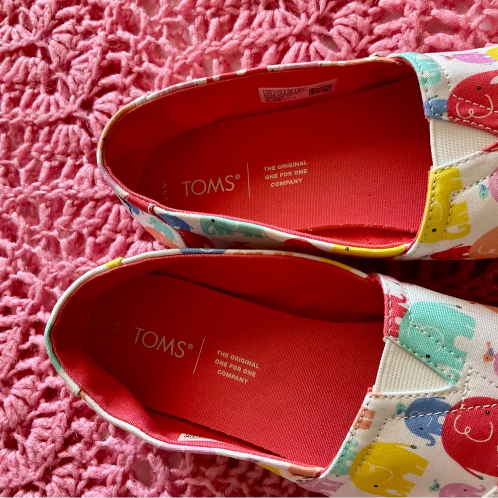 Tom’s Colorful Elephant Print Shoes alpargata brand new - Picture 4 of 8
